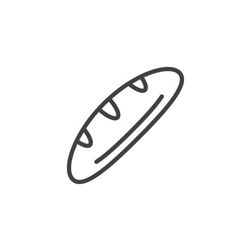 Loaf bread outline icon. linear style sign for mobile concept and web design. Bread food simple line vector icon. Symbol, logo illustration. Pixel perfect vector graphics