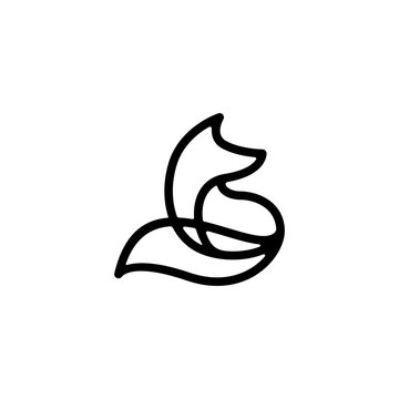 fox logo vector icon illustration