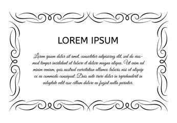 Decorative vintage horizontal frame