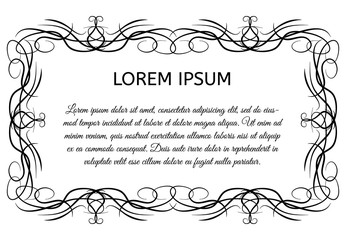 Decorative vintage horizontal frame