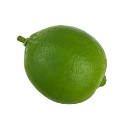 green fresh lime isolated on white