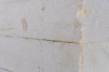 Stack of styrofoam sheets for the insulation