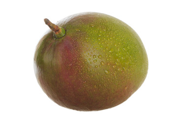 green-yellow mango isolated on white background