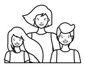 mom with her children avatar character