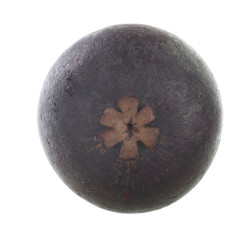 purple mangosteen isolated on white background