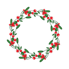 Wreath of red berries