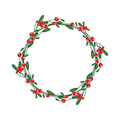 Wreath of red berries