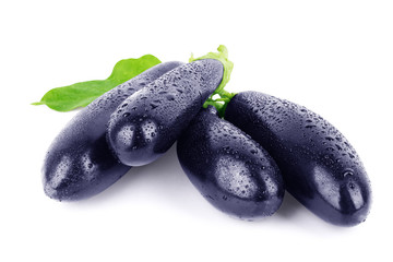 Eggplant Isolated with clipping path on a white background