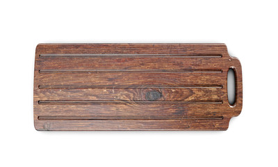 Wooden cutting board isolated on white background 3d render