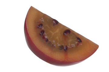 slice of tamarillo isolated on white backgound