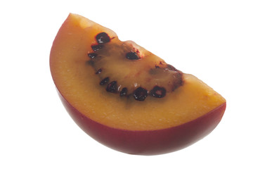 slice of tamarillo isolated on white backgound