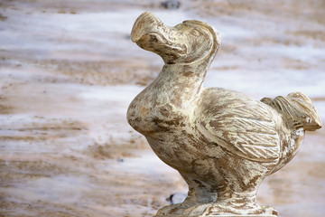 Wooden Dodo bird - typical souvenir from Mauritius island. Dodo is an extinct flightless bird that was endemic to the island of Mauritius.