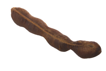 shelled tamarind isolated on white background