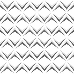 Chevrons abstract artwork. Repeated black angle brackets on white background.