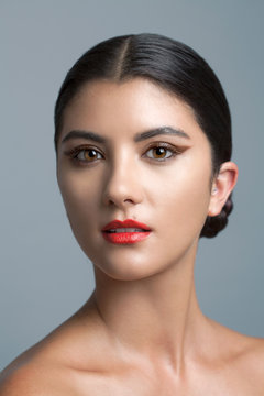 Portrait of young woman