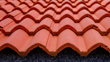 terracotta roof tiles on rooftops