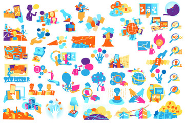 Marketing and Communication icon set