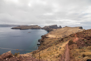 Fototapeta na wymiar Madeira hiking on Ponta de Sao Lourenco peninsula, Madeira island, Portugal