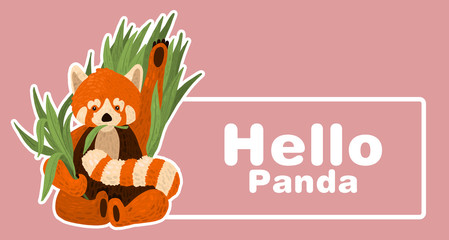 Illustration Of The Red Panda. The main character for all children! This cute creation will easily fit into any interior of the children's room!