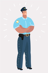 Police officer standing.