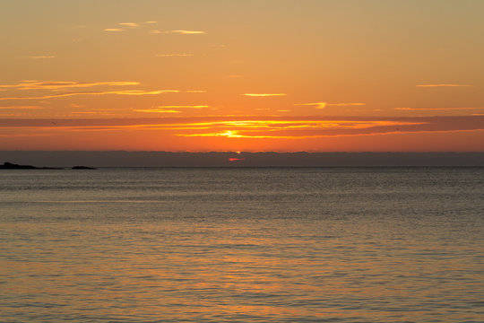 Sunset viewed from Porthmeor beach, St Ives