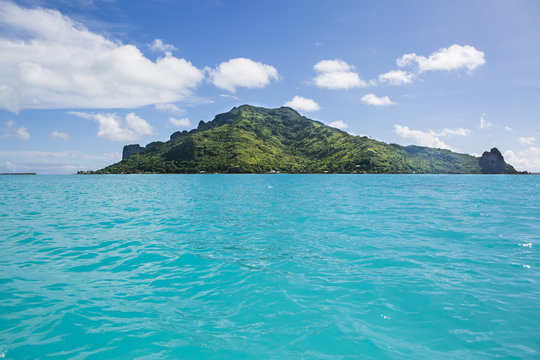 Maupiti Island seen from the lagoon, Leeward Islands, French Polynesia