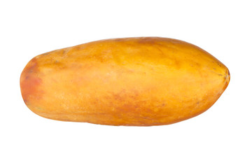 fresh orange pawpaw isolated on white background