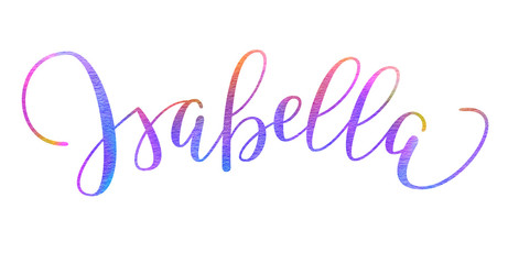 Hand Lettering. Girl's Name - Isabella