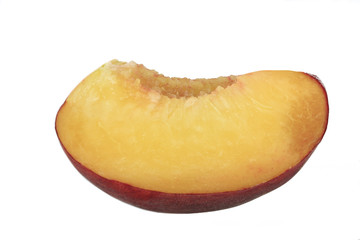 slice of peach isolated