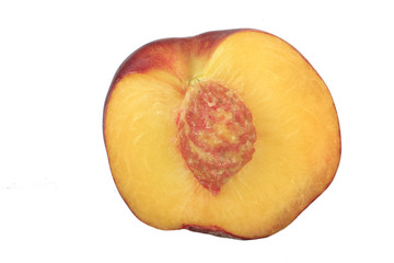 slice of peach isolated
