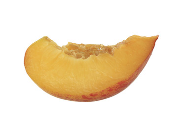 slice of peach isolated