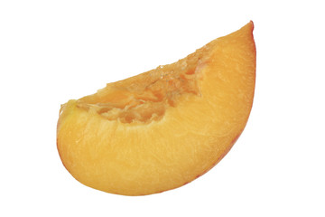 slice of peach isolated
