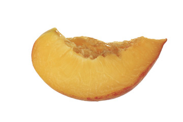 slice of peach isolated