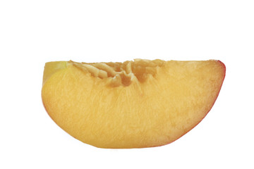 slice of peach isolated