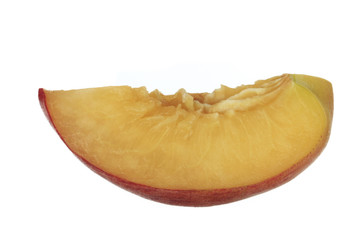 slice of peach isolated