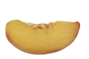 slice of peach isolated