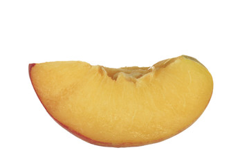 slice of peach isolated