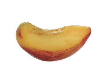 slice of peach isolated