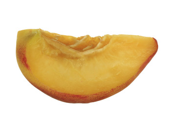 slice of peach isolated