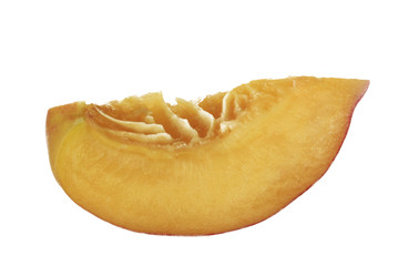 slice of peach isolated