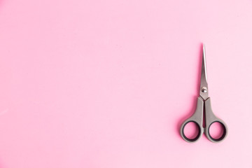 scissors in color background