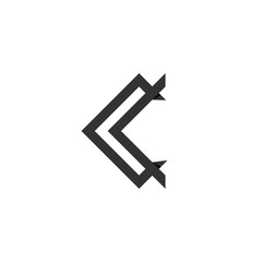 Letter C Rectangular Abstract Modern Icon Monogram Logo Design Template Element Vector
