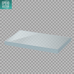 Glass isolated on transparent background. Sheet glass. Vector illustration.