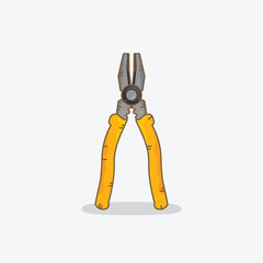 pliers icon in simple graphic