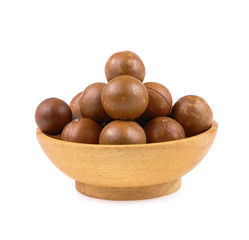 Macadamia nut isolate on white background