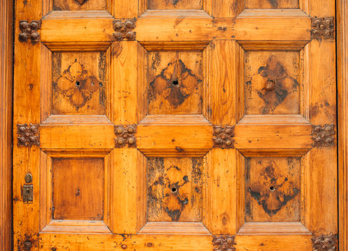 Wooden old door in Sitges
