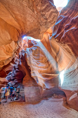 Antelope Canyon texture and rock formations, Arizona