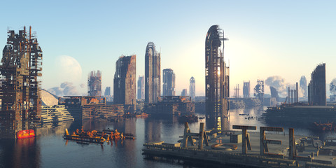 Fototapeta premium City in ruins
