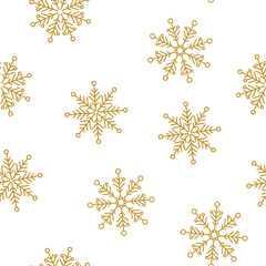 Snowflakes seamless pattern for Christmas packaging, textiles, wallpaper vector illustration.