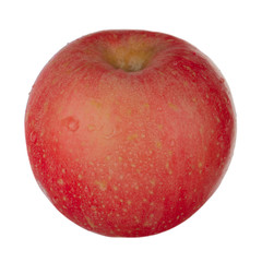 red apple with water drops isolated on white background